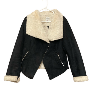 Guess Black and Cream Teddy Jacket